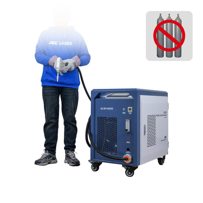 1400W Self-generated Protective Gas Integrated Air-Cooled Laser Welding Machine Built-in Auto Wire Feeder Air Cooled Handheld Laser Welder for Aluminum, Stainless Steel, Copper