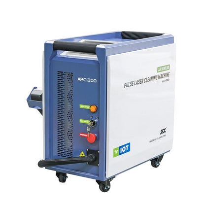 Air Cooled Laser Cleaning Machine for Wood, Rust & Paint 200W 300W 500W Portable Pulse Laser Stripping Machine For Furniture Restoration