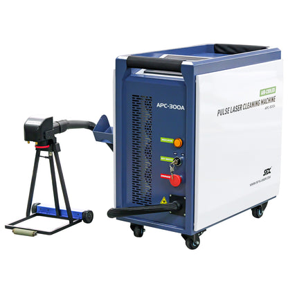 Air Cooled Laser Cleaning Machine for Wood 200W 300W Portable Pulse Laser Stripping Machine For Furniture Restoration Laser Rust And Paint Cleaner High-Precision Cleaning