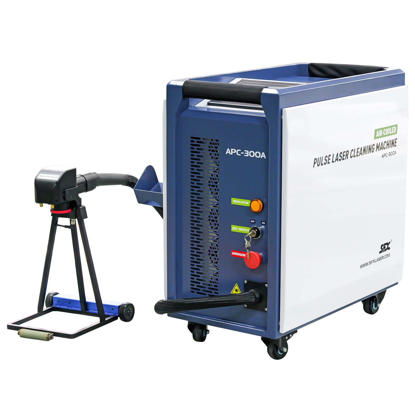 Air Cooled Laser Cleaning Machine for Wood 200W 300W Portable Pulse Laser Stripping Machine For Furniture Restoration Laser Rust And Paint Cleaner High-Precision Cleaning