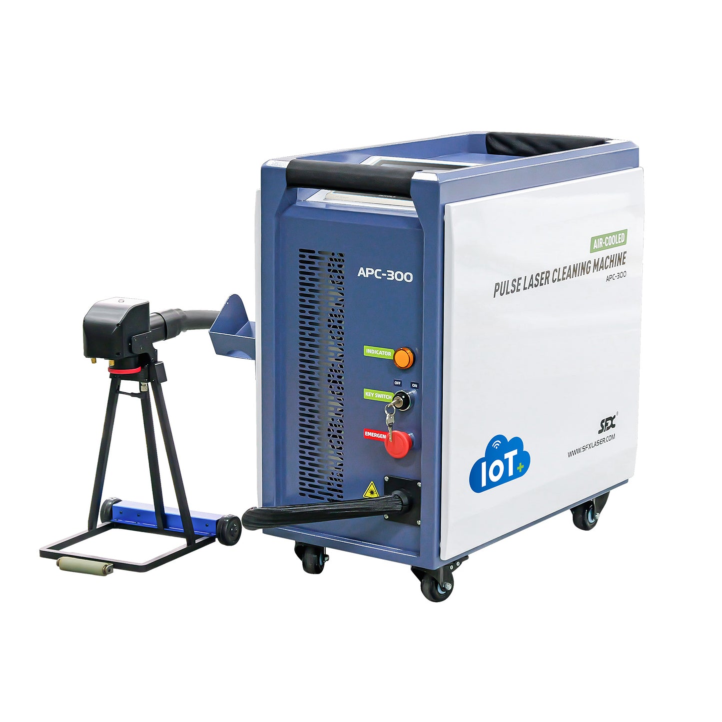 Air Cooled Laser Cleaning Machine for Wood, Rust & Paint 200W 300W 500W Portable Pulse Laser Stripping Machine For Furniture Restoration