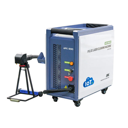 Air Cooled Laser Cleaning Machine for Wood, Rust & Paint 200W 300W 500W Portable Pulse Laser Stripping Machine For Furniture Restoration