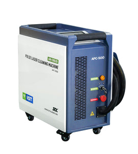 Air Cooled Pulse Laser Cleaning Machine for Wood, Rust & Paint 300W 500W Portable Fiber Laser Stripping Machine For Furniture Restoration with Self-Propelled Device and IOT Function
