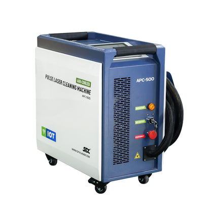 Air Cooled Laser Cleaning Machine for Wood, Rust & Paint 200W 300W 500W Portable Pulse Laser Stripping Machine For Furniture Restoration