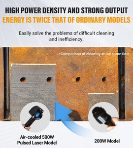 AGC 300W 500W Air-Cooled Laser Cleaner Portable Pulse Laser Stripping Machine For Wood Laser Rust And Paint Cleaner Handheld Cleaning Machine for Paint From Wood Laser Cleaner for Metal Rust