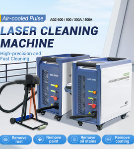 AGC 300W 500W Air-Cooled Laser Cleaner Portable Pulse Laser Stripping Machine For Wood Laser Rust And Paint Cleaner Handheld Cleaning Machine for Paint From Wood Laser Cleaner for Metal Rust