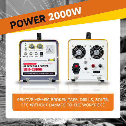 Broken Tap Remover,M2-M36(5/64'' to 1-27/64'') Broken Tap Extractor Portable EDM Drilling Machine Remover Broken Drill,Bolt,Reamer.110V,2000W,Depth Setting