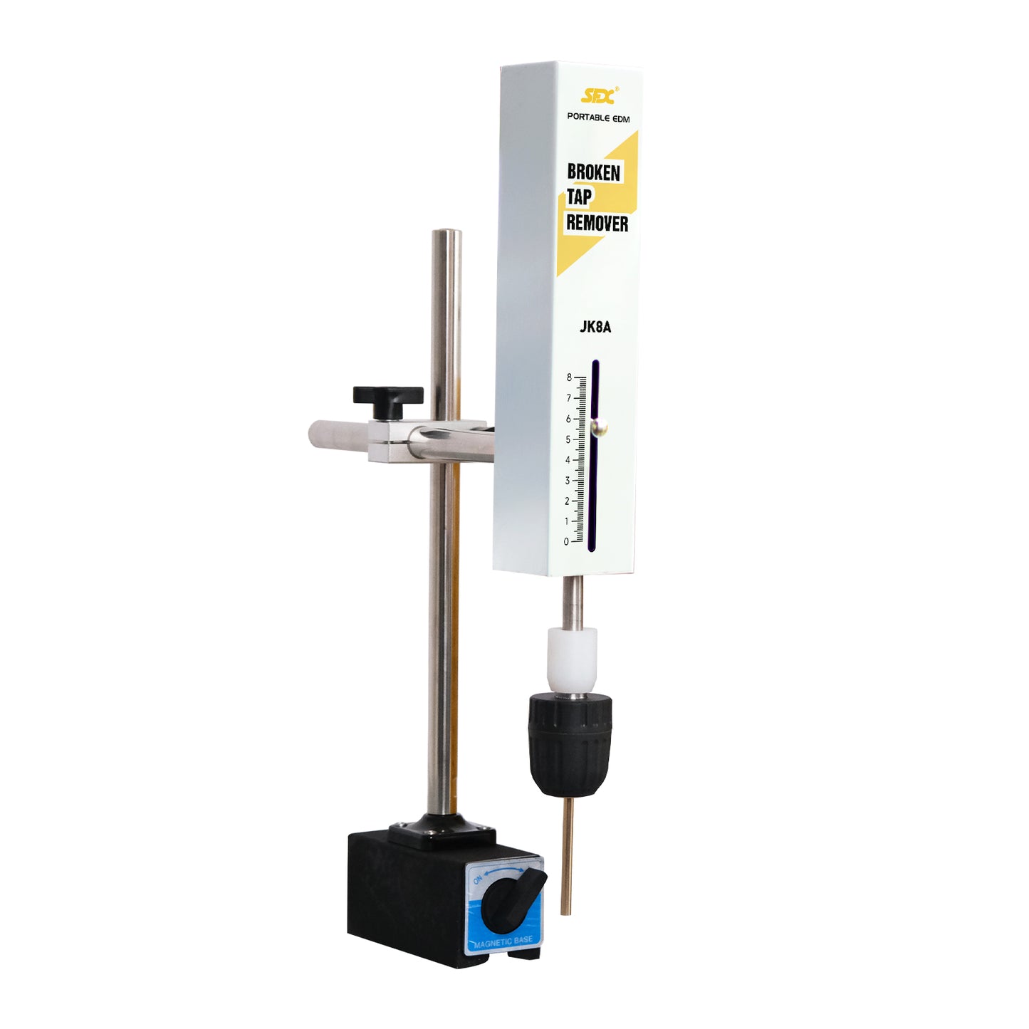 800W Broken Tap Drill Remover Machine EDM-8C Portable EDM, 110 V, Remove M2-M20 Dia. 0.07in to 0.78in (5/64'' - 25/32'') Screw, 1-20mm Drill Drifts from Blind Hole, Through Hole, Depth Setting