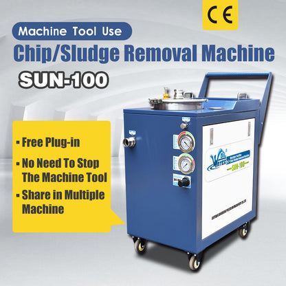 SFX Chip and Sludge Removal Machine – Pneumatic Power, 100L/min Flow, 9L Filter Drum – Efficient Cleaning for Machine Tool Coolant Tanks