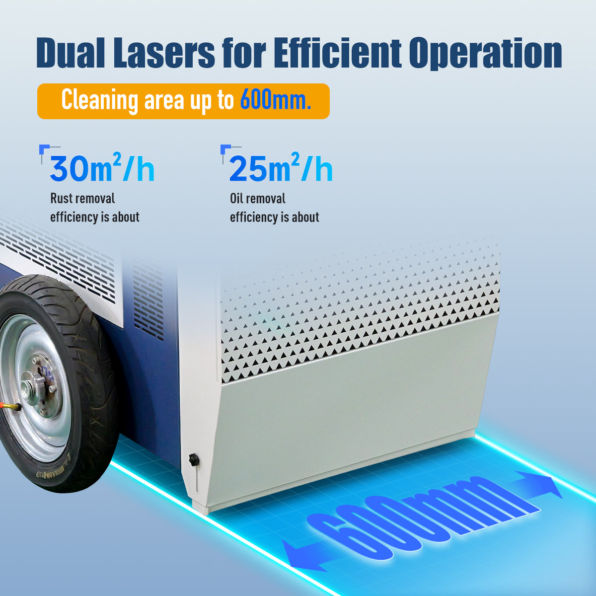 Intelligent Floor Laser Cleaning Machine 3000W Marble Floor Cleaning Machine Floor Rust Oil Remover on Metal/Stone