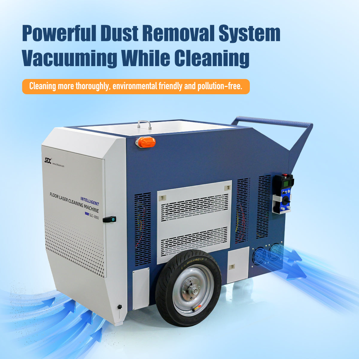 Intelligent Floor Laser Cleaning Machine 3000W Marble Floor Cleaning Machine Floor Rust Oil Remover on Metal/Stone