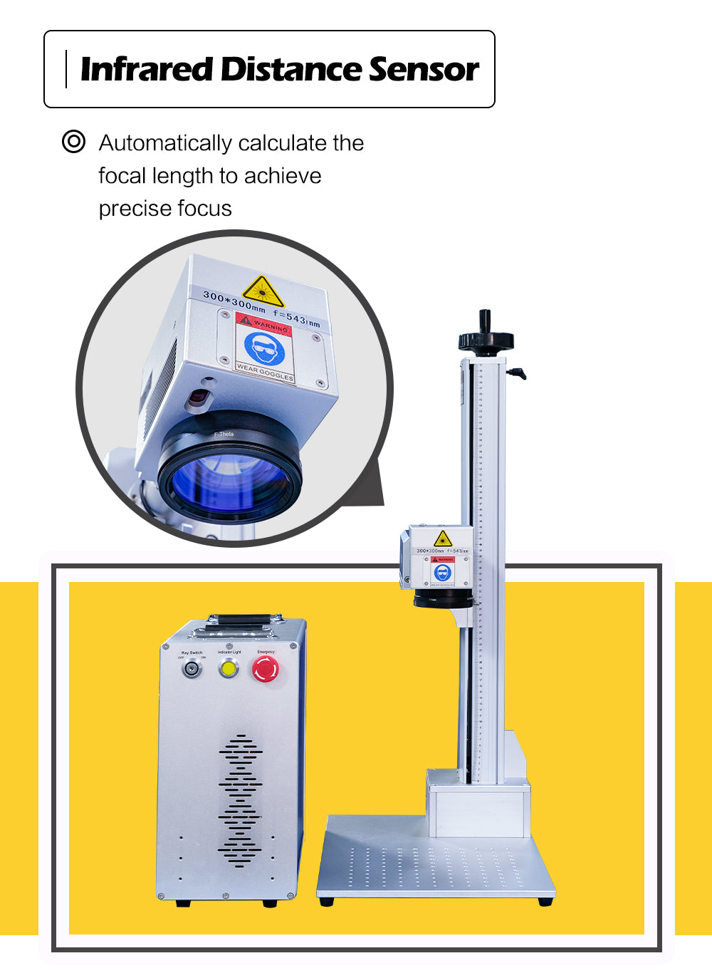 Auto Focus Fiber Laser Engraver 20/30/50W JPT Fiber Laser Marking Machine Engraving  Lens