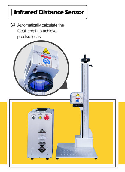 Auto Focus Fiber Laser Engraver 20/30/50W JPT Fiber Laser Marking Machine Engraving  Lens
