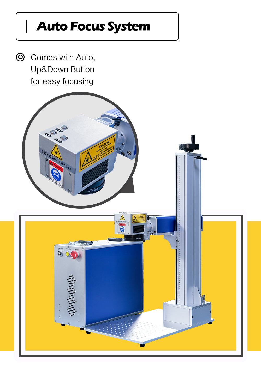 Auto Focus Fiber Laser Engraver 20/30/50W JPT Fiber Laser Marking Machine Engraving  Lens