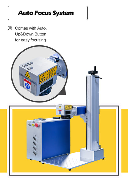 Auto Focus Fiber Laser Engraver 20/30/50W JPT Fiber Laser Marking Machine Engraving  Lens
