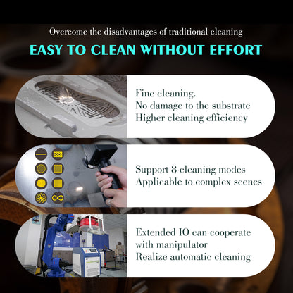Pulse Laser Cleaner 300W/500W/1000W Multi Mode Laser Cleaning Machine for Metal 5M 10M Cable Laser Rust Removal Tool
