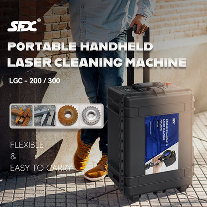 Used Portable 200W Fiber Laser Cleaner Laser Rust Removal Laser Cleaning Machine Efficient Rust, Stain, Plating, and Oil Removal for Metals