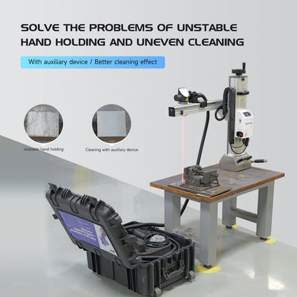 Laser Cleaning Auxiliary Device for Laser Rust Removal 60°Angle Adjustable 9 Cleaning Modes Automatic Even Cleaning with 400KG Magnetic Base