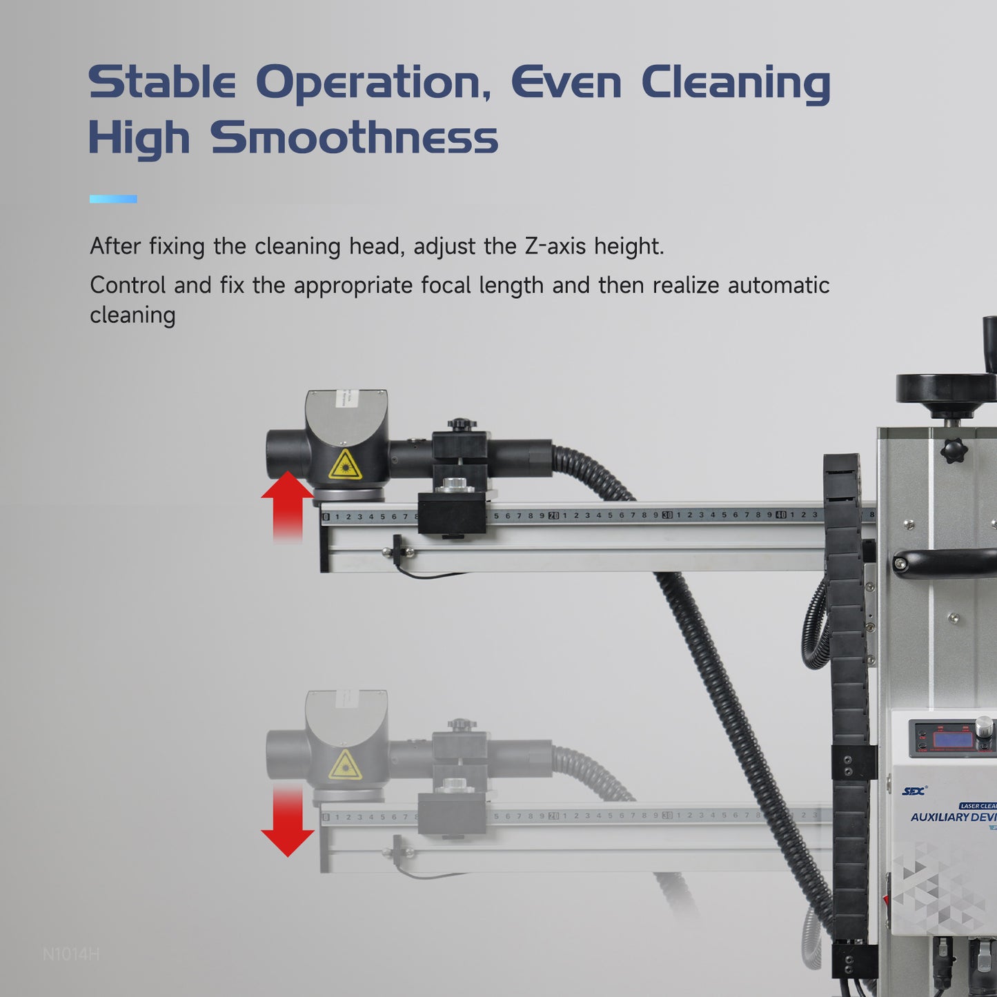 Laser Cleaning Auxiliary Device for Laser Rust Removal 60°Angle Adjustable 9 Cleaning Modes Automatic Even Cleaning with 400KG Magnetic Base