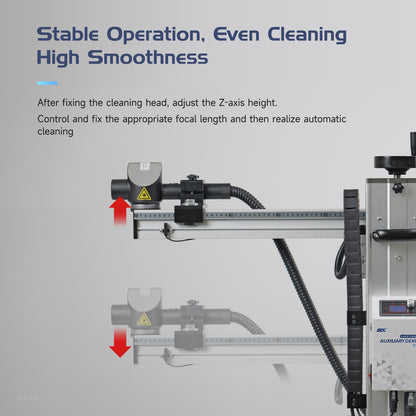 Laser Cleaning Auxiliary Device for Laser Rust Removal 60°Angle Adjustable 9 Cleaning Modes Automatic Even Cleaning with 400KG Magnetic Base