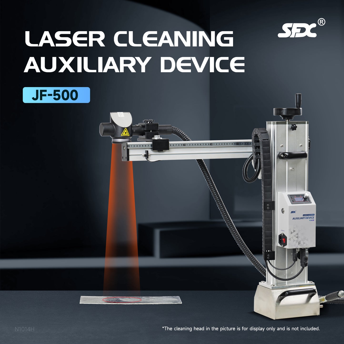 Laser Cleaning Auxiliary Device for Laser Rust Removal 60°Angle Adjustable 9 Cleaning Modes Automatic Even Cleaning with 400KG Magnetic Base