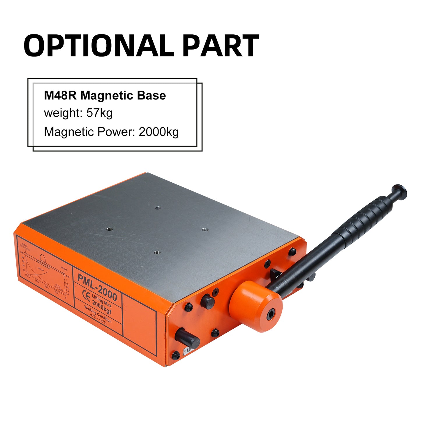 Magnetic Base for M48R Tapping Machine Mobile Base Magnet with 2000Kg  Clamping Force