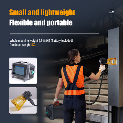 Fiber Laser Engraver Portable Handheld Laser Marking Machine 20W 30W 50W Engraving 70/100mm Linux System 8 Core Professor Laser Engraving Machine for Metal and Non-Metal