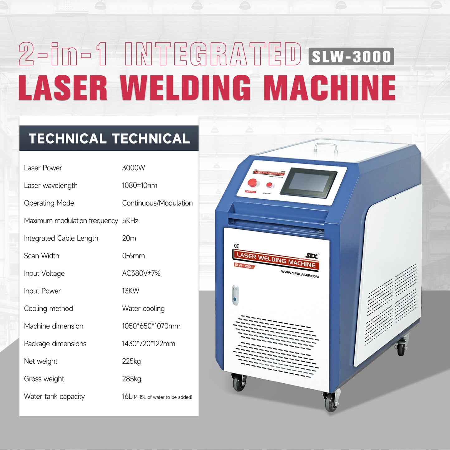 US Stock Handheld Laser Welding Machine SFX SLW 1500W 2000W 3000W 2 in 1 Fiber Portable Welder with Auto Wire Feeder Suitable for Metal/Stainless Steel /Aluminum