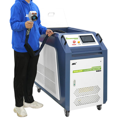 SFX Water Cooled Laser Handheld Cleaning Machine 500mm Wide Scan, Double Wobble Cleaning Head Smart IoT Remote 500/1000/2000W Laser Cleaner, Efficient Rust Removal, Portable Cleaning Machine for Metal