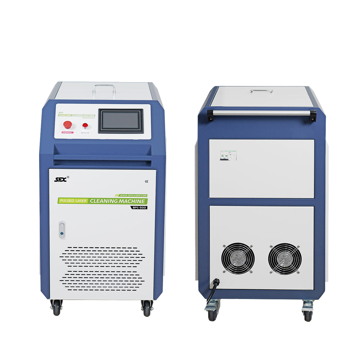SFX Water Cooled Laser Handheld Cleaning Machine 500mm Wide Scan, Double Wobble Cleaning Head Smart IoT Remote 500/1000/2000W Laser Cleaner, Efficient Rust Removal, Portable Cleaning Machine for Metal