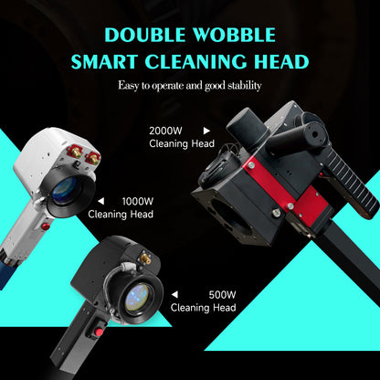SFX Water Cooled Laser Handheld Cleaning Machine 500mm Wide Scan, Double Wobble Cleaning Head Smart IoT Remote 500/1000/2000W Laser Cleaner, Efficient Rust Removal, Portable Cleaning Machine for Metal