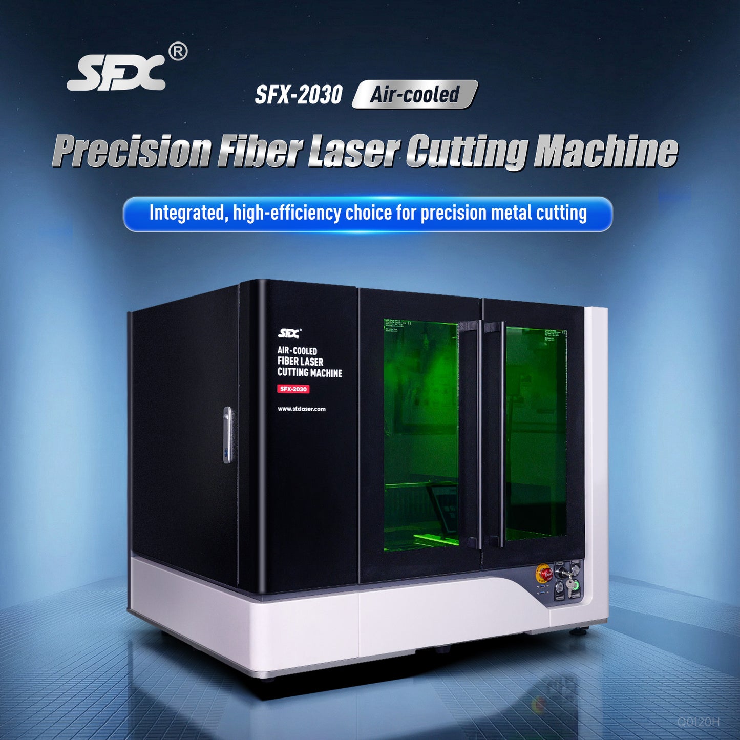 SFX 2030 Air-Cooled Precise Fiber Laser Cutting Machine (1200W 1500W 2000W 3000W) for Stainless Steel, Aluminum, Copper, High-reflection Resistant Materials