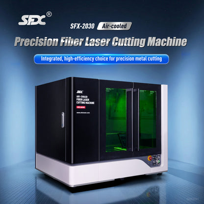SFX 2030 Air-Cooled Precise Fiber Laser Cutting Machine (1200W 1500W 2000W 3000W) for Stainless Steel, Aluminum, Copper, High-reflection Resistant Materials