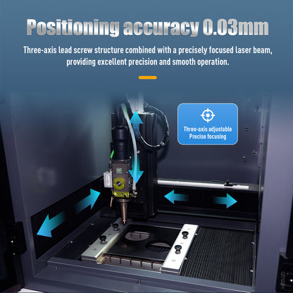 SFX 2030 Air-Cooled Precise Fiber Laser Cutting Machine (1200W 1500W 2000W 3000W) for Stainless Steel, Aluminum, Copper, High-reflection Resistant Materials