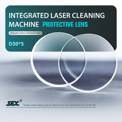 Protective Lens 3PCS/10PCS for SLC-1525/2030/SLC-3040 Handheld Laser Cleaning Machine Diameter 30mm Thickness 5mm Suitable for Continuous Laser Head