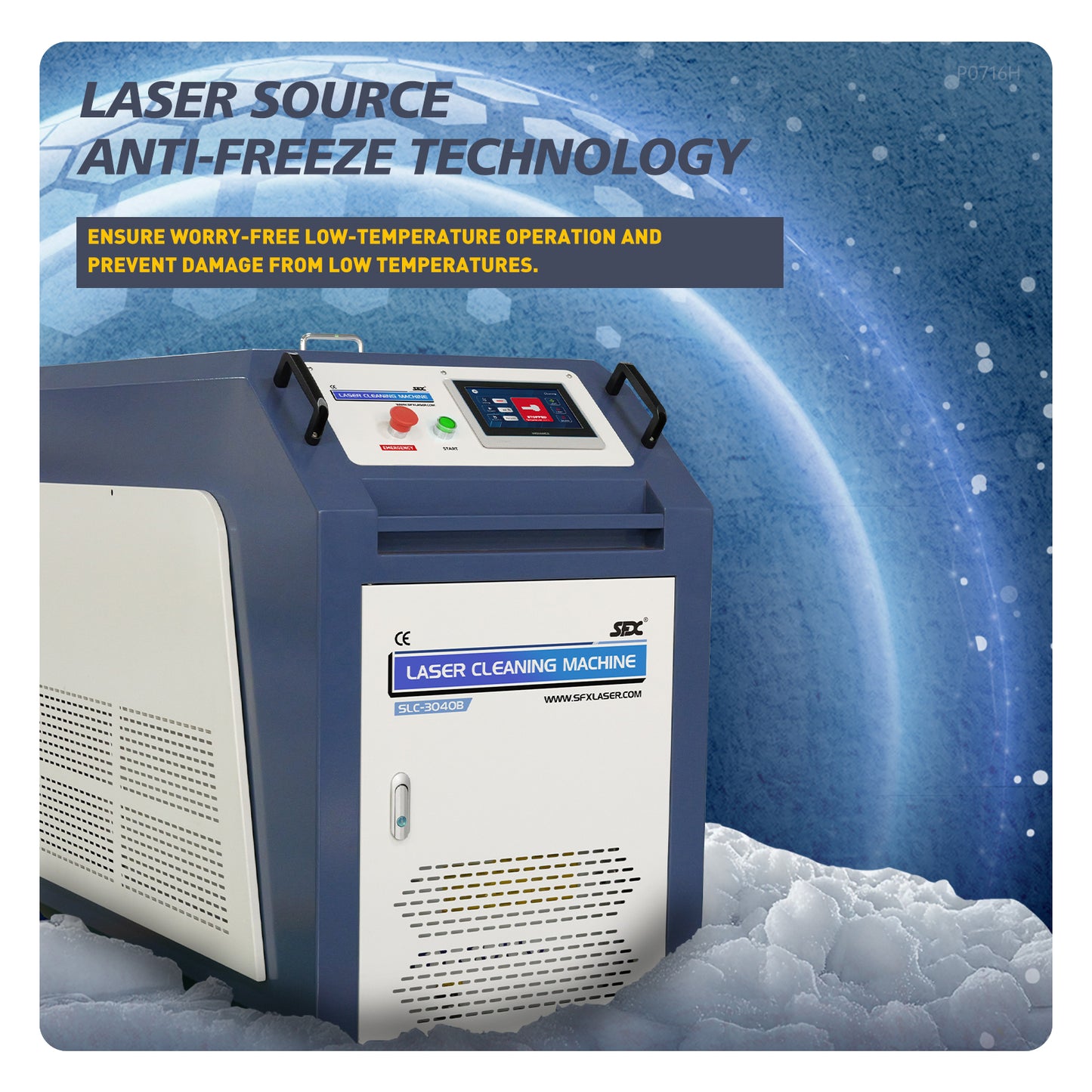 SFX SLC 2000W/3000W IoT Fiber Laser Cleaner with Double-Wobble Technology, 300*60mm Wide Scan & Anti-Freeze System for Rust, Paint and Oil Removal