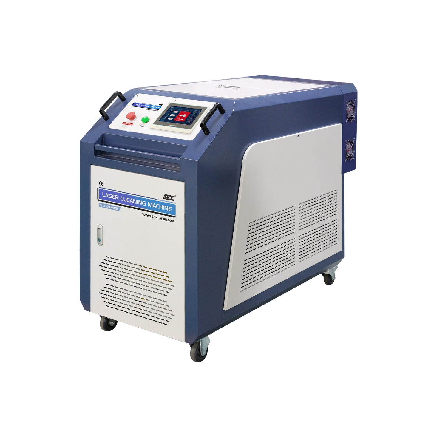 SFX SLC 2000W/3000W IoT Fiber Laser Cleaner with Double-Wobble Technology, 300*60mm Wide Scan & Anti-Freeze System for Rust, Paint and Oil Removal