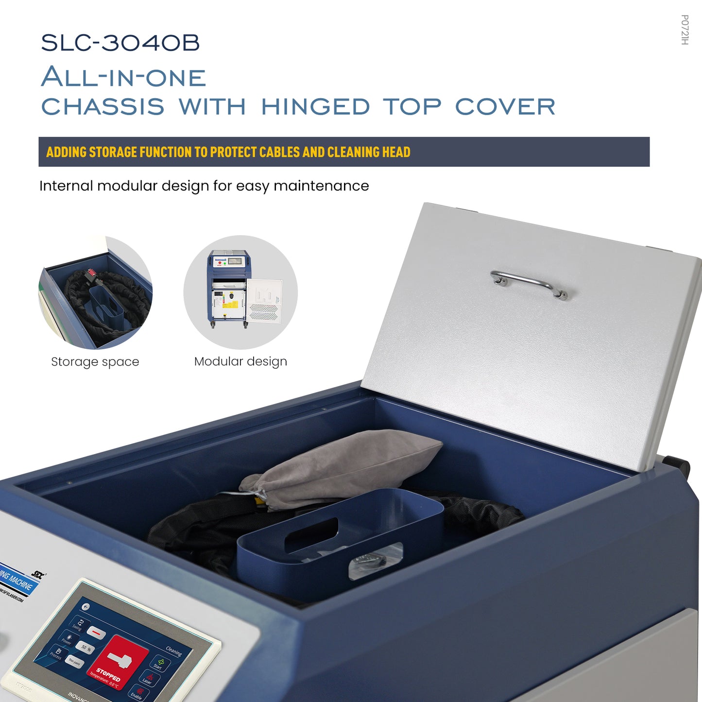 SFX SLC 2000W/3000W IoT Fiber Laser Cleaner with Double-Wobble Technology, 300*60mm Wide Scan & Anti-Freeze System for Rust, Paint and Oil Removal