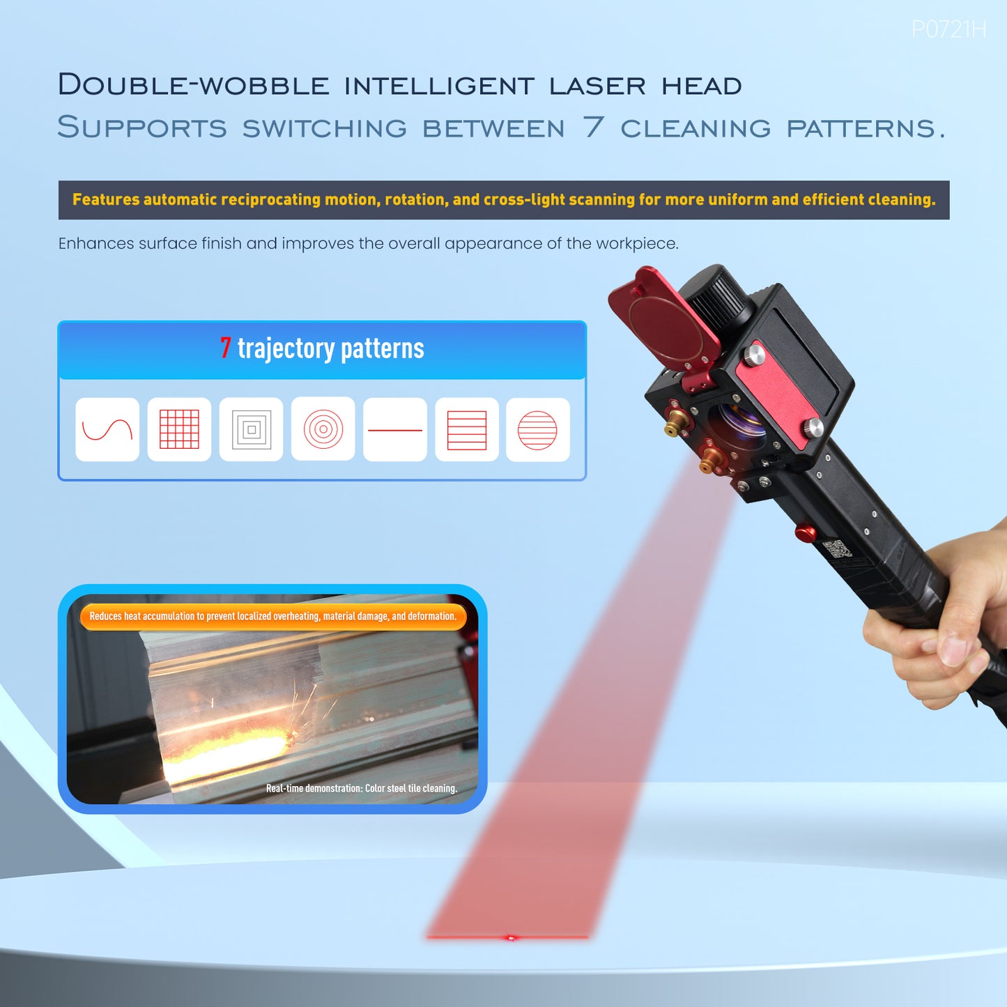 SFX SLC 2000W/3000W IoT Fiber Laser Cleaner with Double-Wobble Technology, 300*60mm Wide Scan & Anti-Freeze System for Rust, Paint and Oil Removal