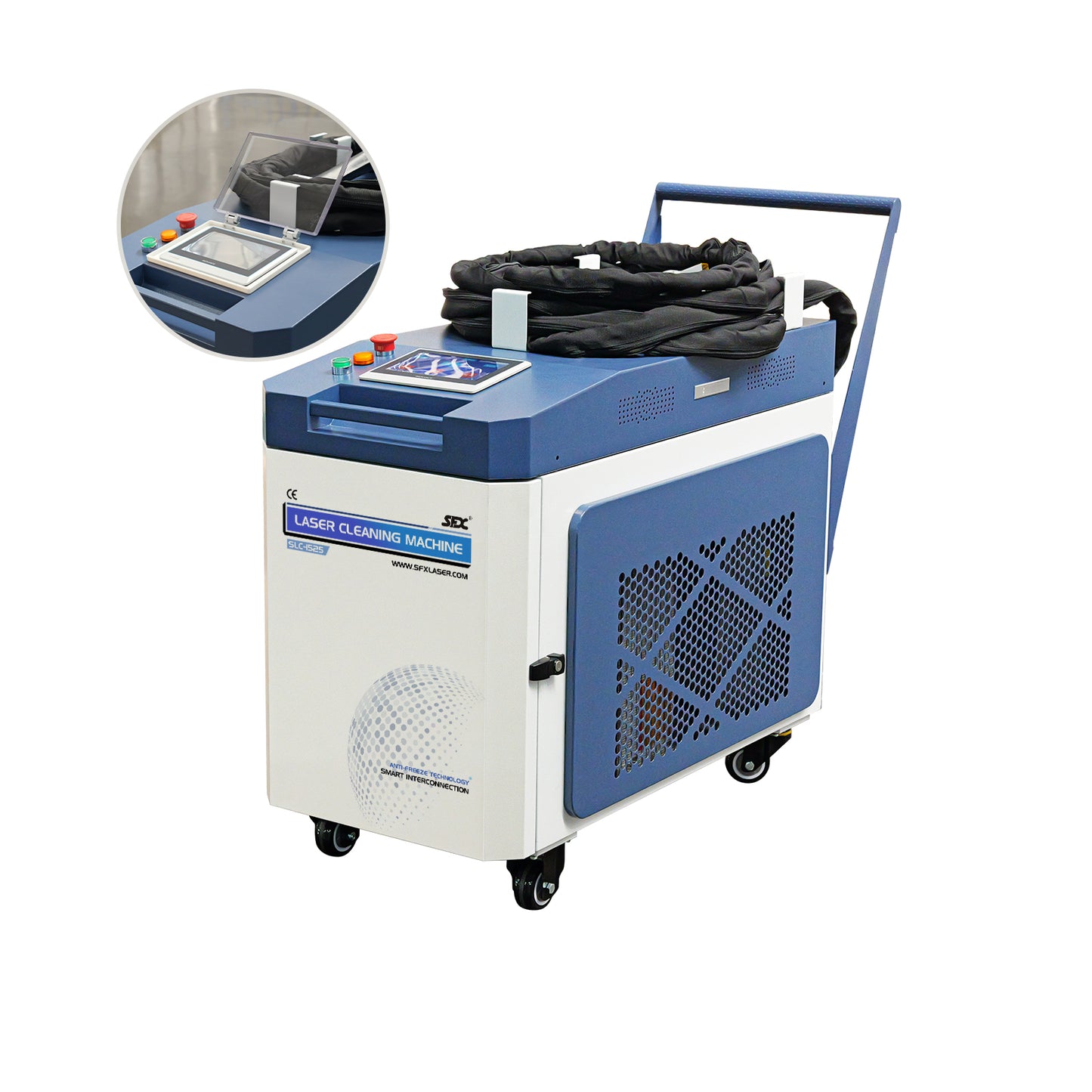 SFX Laser Rust Removal 1500W/2000W/3000W Laser Cleaning Machine 400mm Cleaning Rust & Paint Removal with Smart Control & Anti-Freeze Systemfor Rust Oil Paint Remover