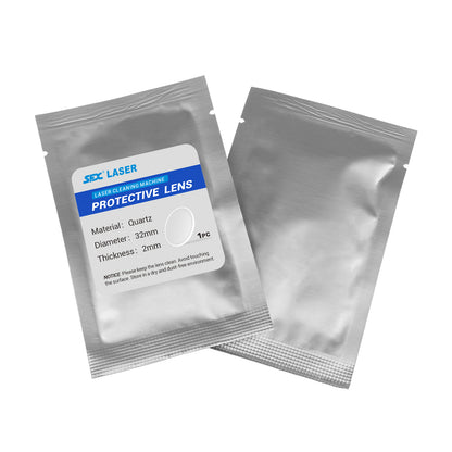 Protective Lens 3PCS/10PCS for Handheld Laser Cleaning Machine Diameter 32mm Thickness 2mm Suitable for SLC-2030B/3040B  Continuous Double-Wobble Laser Head