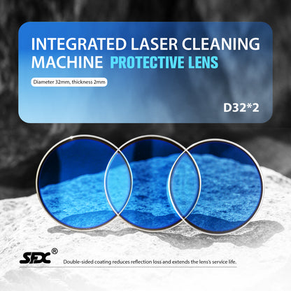 Protective Lens 3PCS/10PCS for Handheld Laser Cleaning Machine Diameter 32mm Thickness 2mm Suitable for SLC-2030B/3040B  Continuous Double-Wobble Laser Head