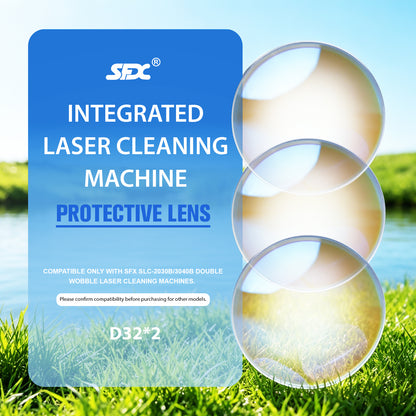 Protective Lens 3PCS/10PCS for Handheld Laser Cleaning Machine Diameter 32mm Thickness 2mm Suitable for SLC-2030B/3040B  Continuous Double-Wobble Laser Head