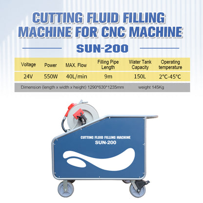 US Stock SFX Chip and Sludge Removal Machine – Pneumatic Power, 100L/min Flow, 9L Filter Drum – Efficient Cleaning for Machine Tool Coolant Tanks