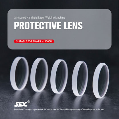 5Pcs Air-Cooled Laser Welding Machine Protective Lens D20XT3mm Quartz Fits ≤ 3000W Handheld Welders