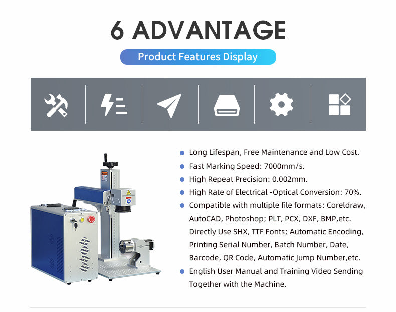 US Stock JPT MOPA E2 Fiber Laser Engraver 60W 100W 200W Fiber Laser Marking Machine Engraving  Lens