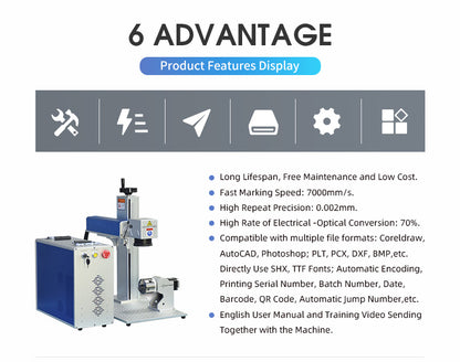 US Stock JPT MOPA E2 Fiber Laser Engraver 60W 100W 200W Fiber Laser Marking Machine Engraving  Lens