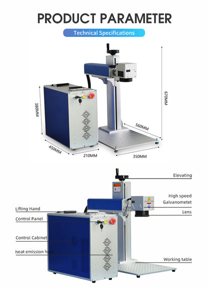 US Stock JPT MOPA E2 Fiber Laser Engraver 60W 100W 200W Fiber Laser Marking Machine Engraving  Lens