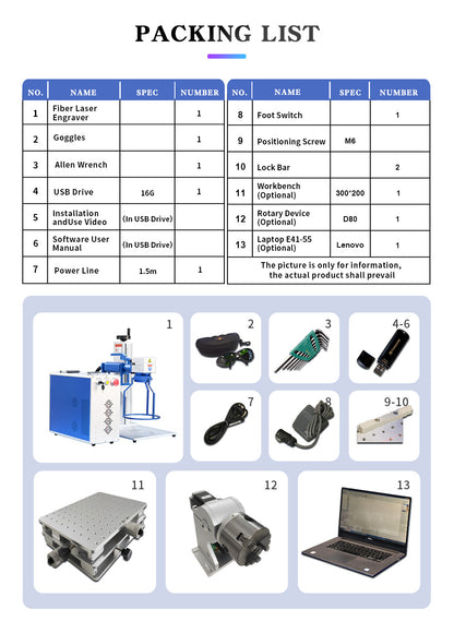 Handheld Fiber Laser Engraver 20/30/50/60W Fiber Laser Marking Machine Compitable with EZCAD2.0
