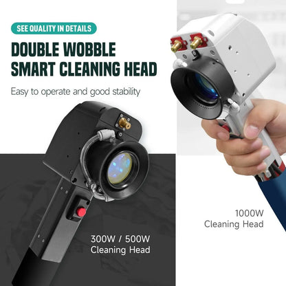 Used SFX Water Cooled Laser Handheld Cleaning Machine 500mm Wide Scan, Double Wobble Cleaning Head Smart IoT Remote 300W Laser Cleaner, Efficient Rust Removal, Portable Cleaning Machine for Metal